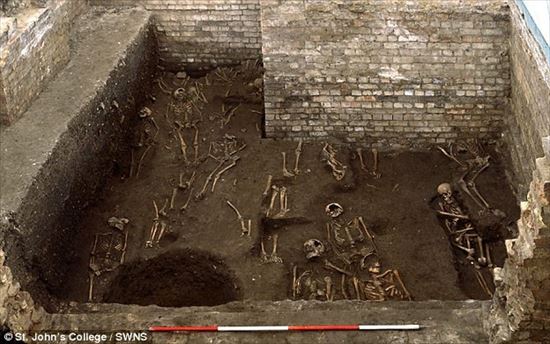 ケンブリッジ大学の地下から人骨が発見される