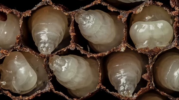 ミツバチが卵から成虫になるまでのタイムラプス動画！