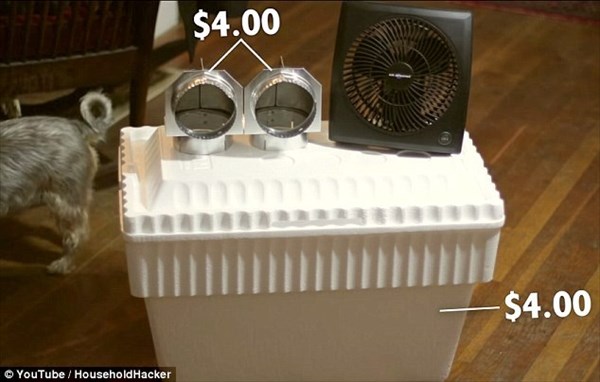 わずか10分・費用8ドルで自作のエアコンを作る！　日本でも簡単に作れる！！