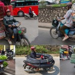 載せたモン勝ち！！　過積載なんて関係ないベトナムのバイク輸送！！