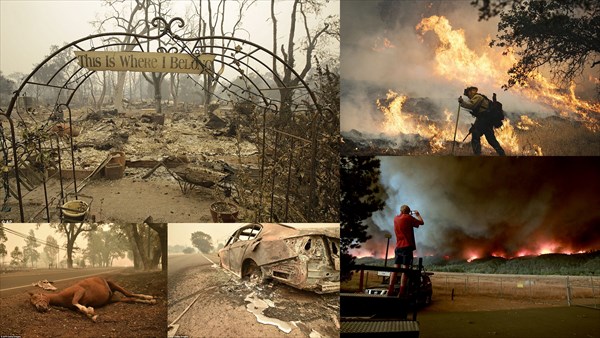 終末感が恐ろしい！　現在カリフォルニア州で猛威をふるっている森林火災　