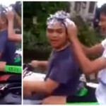 台湾版バカッター!? ノーヘルでバイクに乗りながらシャンプーをする少年たち