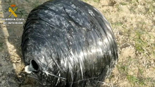 スペインの牧場に宇宙から謎の球体が落ちてきた！　宇宙ステーションの落下物?