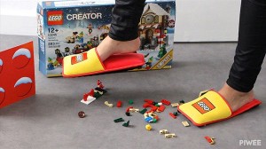 レゴもやっぱり認識してた！　LEGOブロックを踏んでも痛くないスリッパ！！
