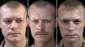 戦争は人の顔を変える？　戦争に参加した兵士の戦争前、派遣中、帰還後の写真